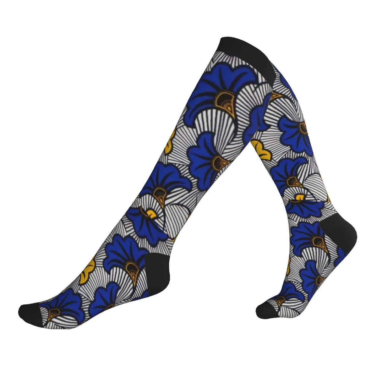 Bogolan African Mud Cloth Men Women Sports Compression Socks Unisex Funny 3D Printing Tribal Ethnic Pattern Dress Socks