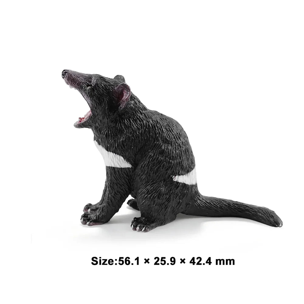 Toymany Simulation African Wild Dog Wildlife Animal Model Toy Mini Figures Dolls Action Figurines Toys Children Gift Cake Decora