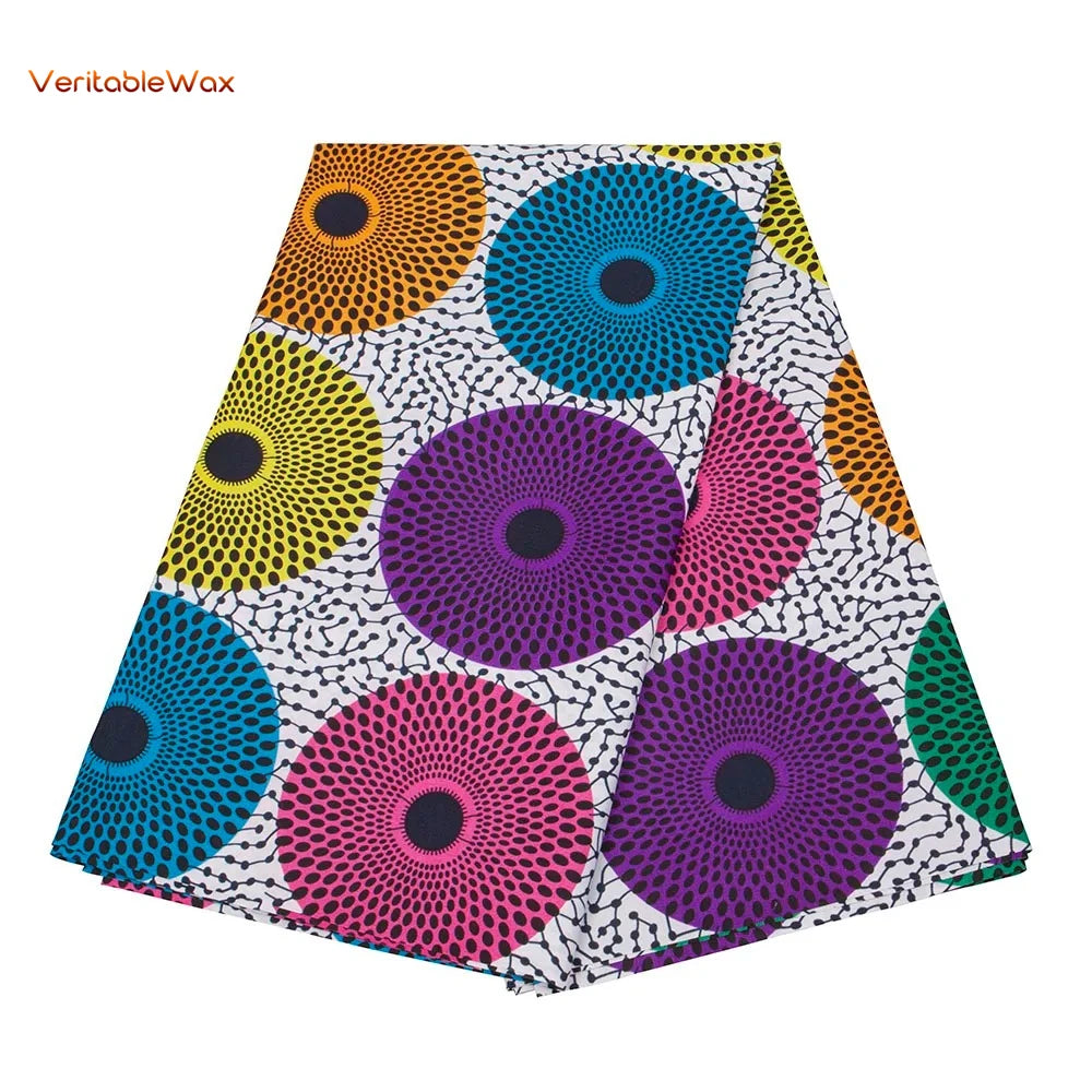 Ankara African Print Batik Pagne Real Wax Fabric DIY Sewing Patchwork Wedding Dress Craft Material Polyester High Quality Tissu