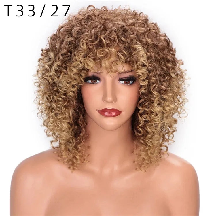 African Afro , Short Curly Wig for Black Women