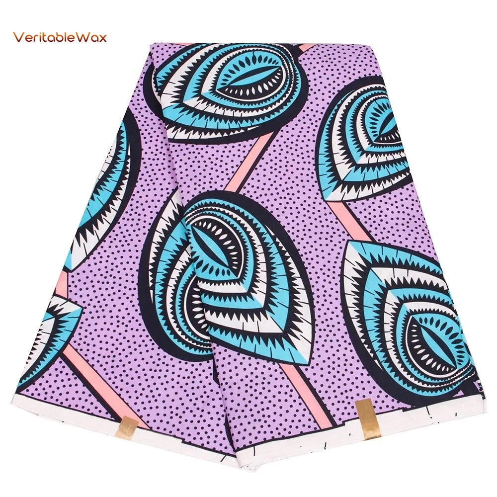 Ankara African Print Batik Pagne Real Wax Fabric DIY Sewing Patchwork Wedding Dress Craft Material Polyester High Quality Tissu