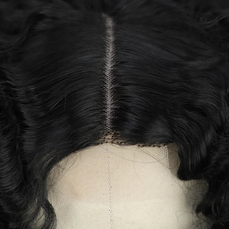 African Curly for Women, Fluffy Afro , Machine-Made Synthetic Full Head Wig
