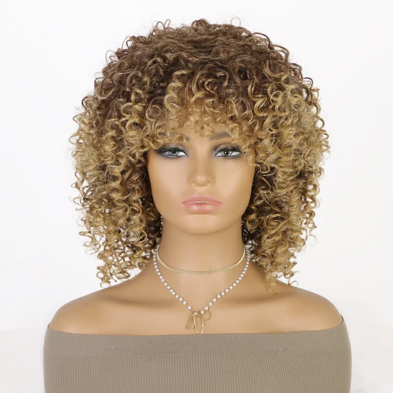 African Afro , Short Curly Wig for Black Women