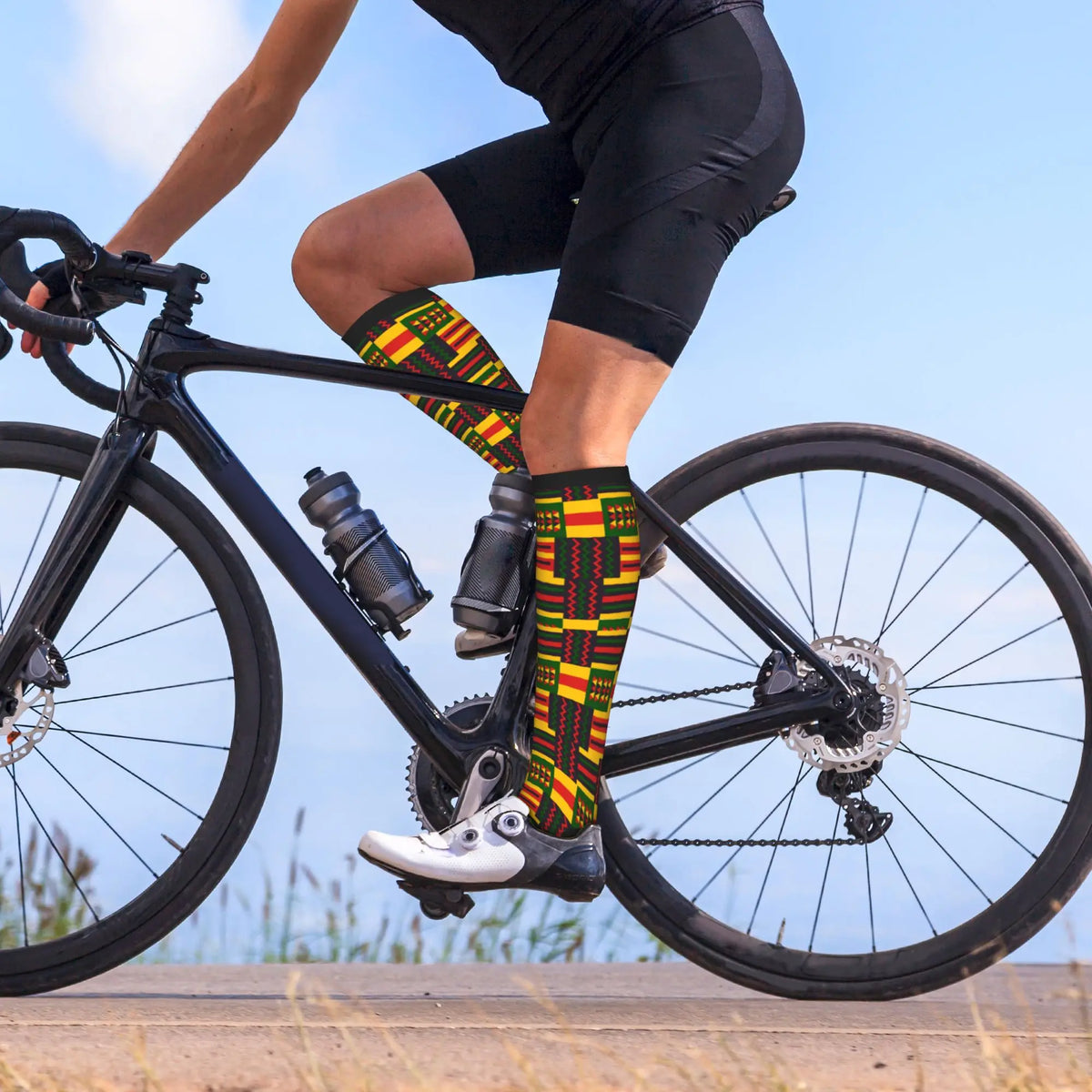 Ethnic Tribal Ankara African Zig Zag Men's Sports Compression Socks Unisex Fashion  Spring Summer Autumn Winter Dress Socks