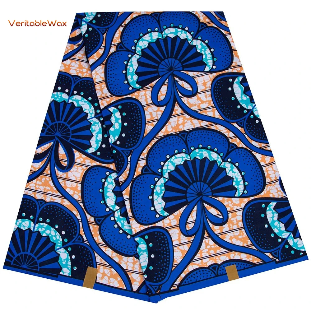 Ankara African Print Batik Pagne Real Wax Fabric DIY Sewing Patchwork Wedding Dress Craft Material Polyester High Quality Tissu