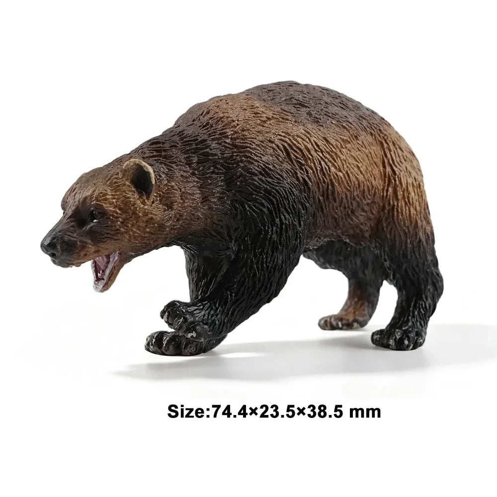 Toymany Simulation African Wild Dog Wildlife Animal Model Toy Mini Figures Dolls Action Figurines Toys Children Gift Cake Decora