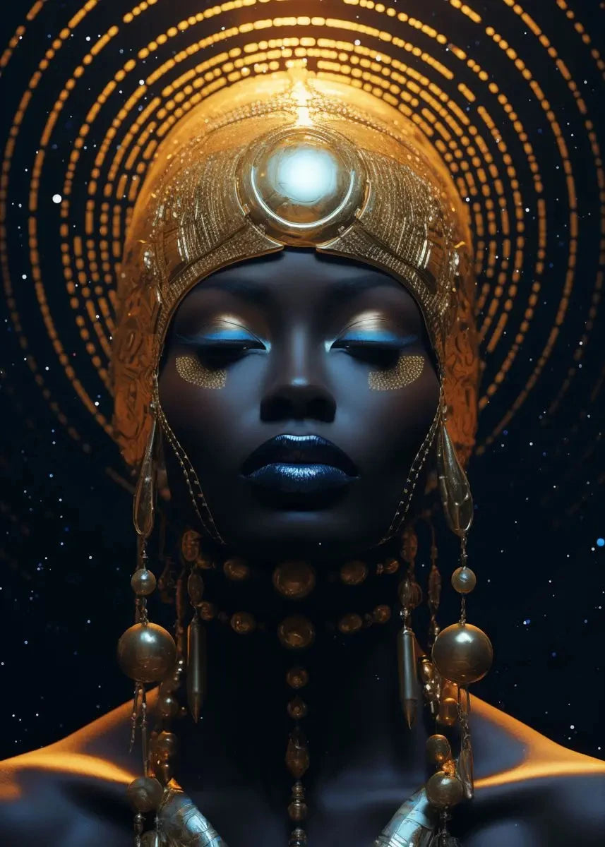 African Black Women Poster Prints Egyptian Queen Pharaoh Canvas Painting Modern Wall Art Pictures Home Living Room Decor Cuadro