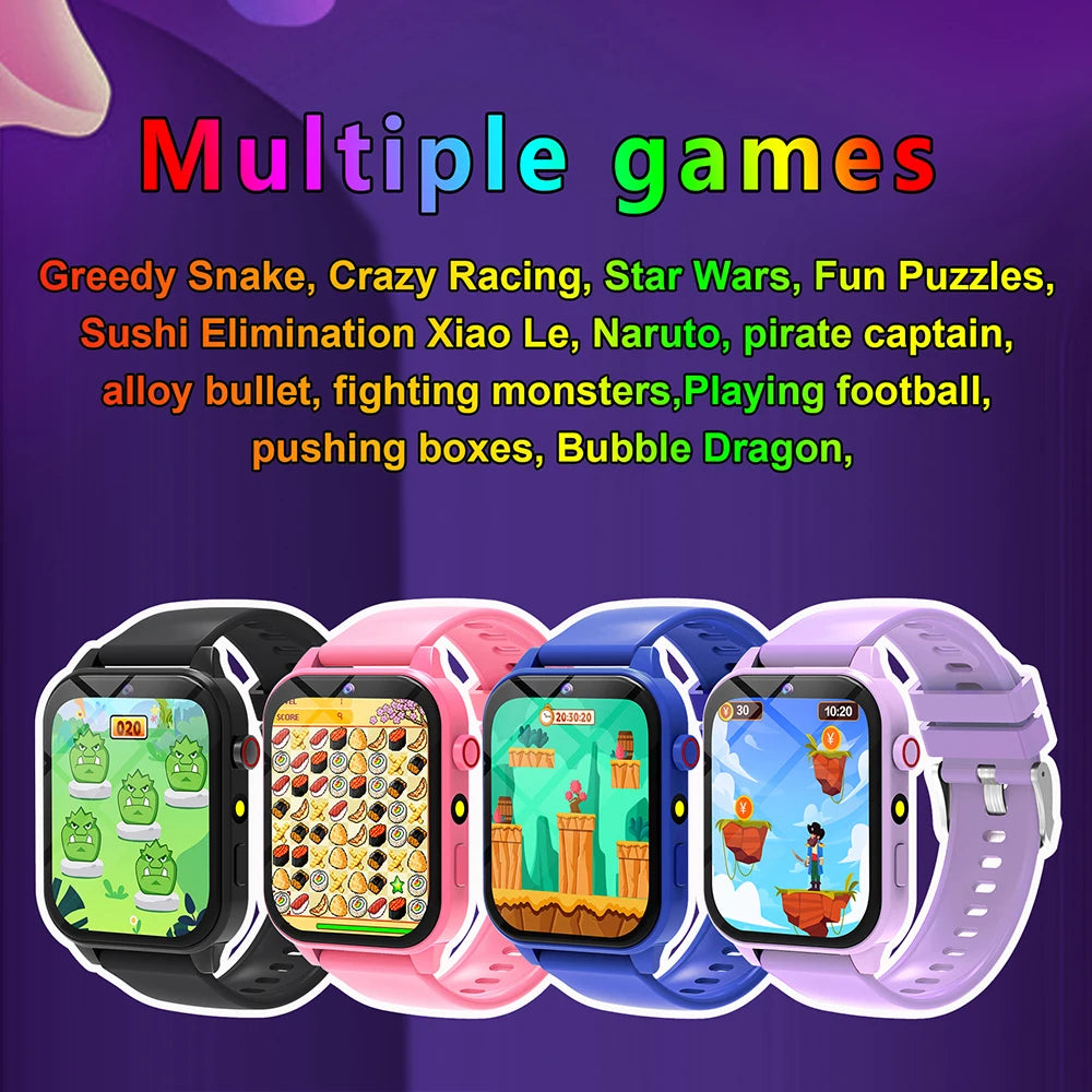 New Smart Watch Kids Toys 18 Games Sleep Monitoring Alarm Clock Calculator Steps Children Smartwatch Camera Boys Girls Gifts
