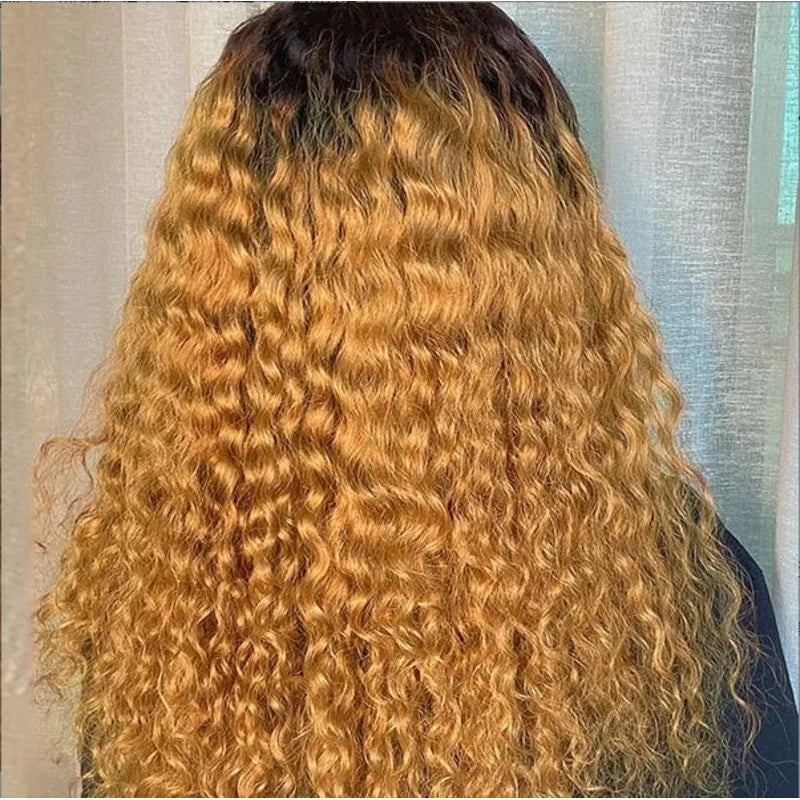 European American African wig with black highlights and gradient brown small curls Amazon