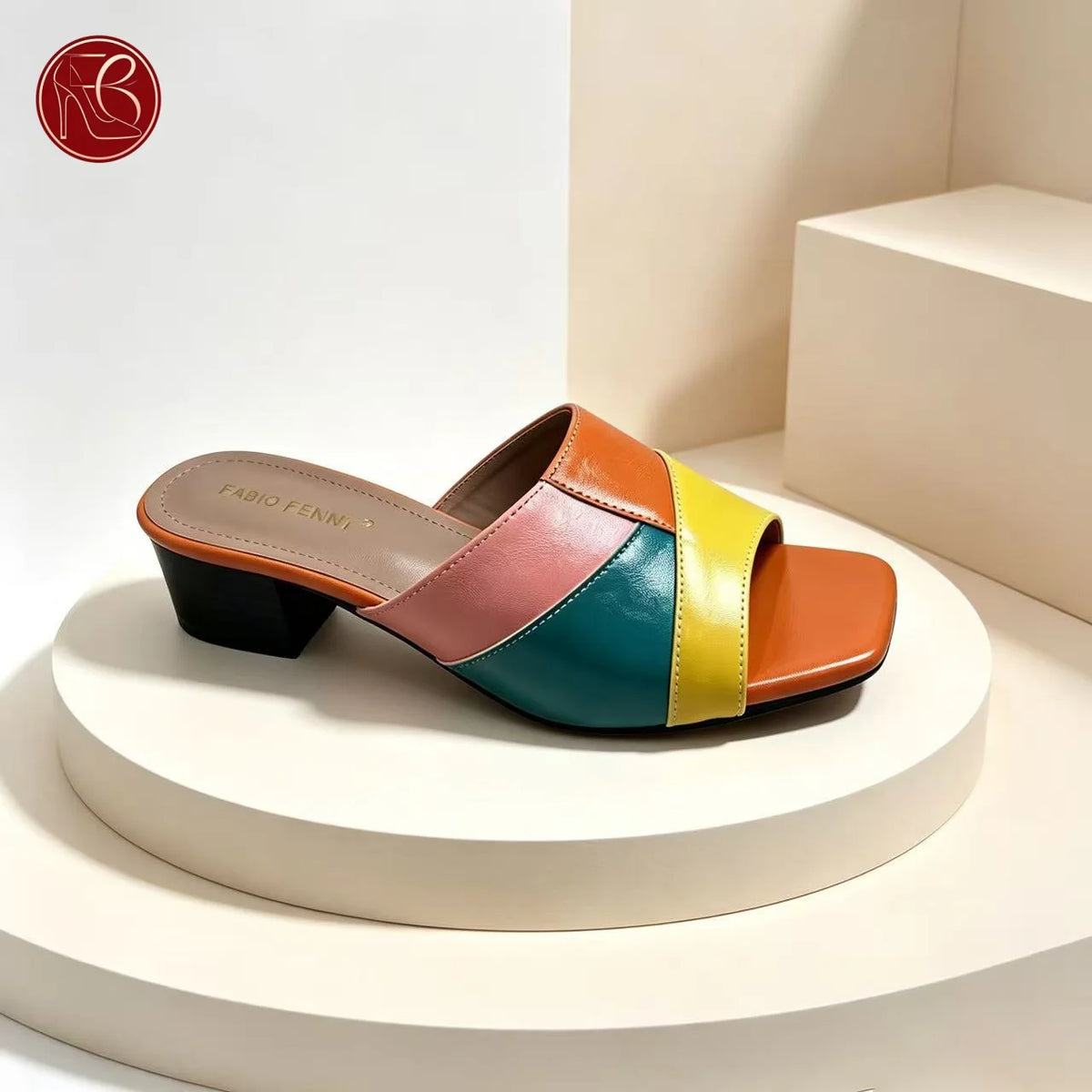 FABIO PENNY Round-Toe Thick-Soled Colorful Women's Slippers African Style Fashionable Sandals Suitable For Women's Casual Wear