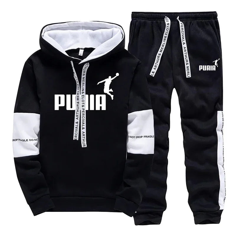 Hot Sales Mens Tracksuit Print Casual Sweatshirts Sportswear Single Piece Hoodie Pants Outdoors Gym Sports Jogging Mens Clothing