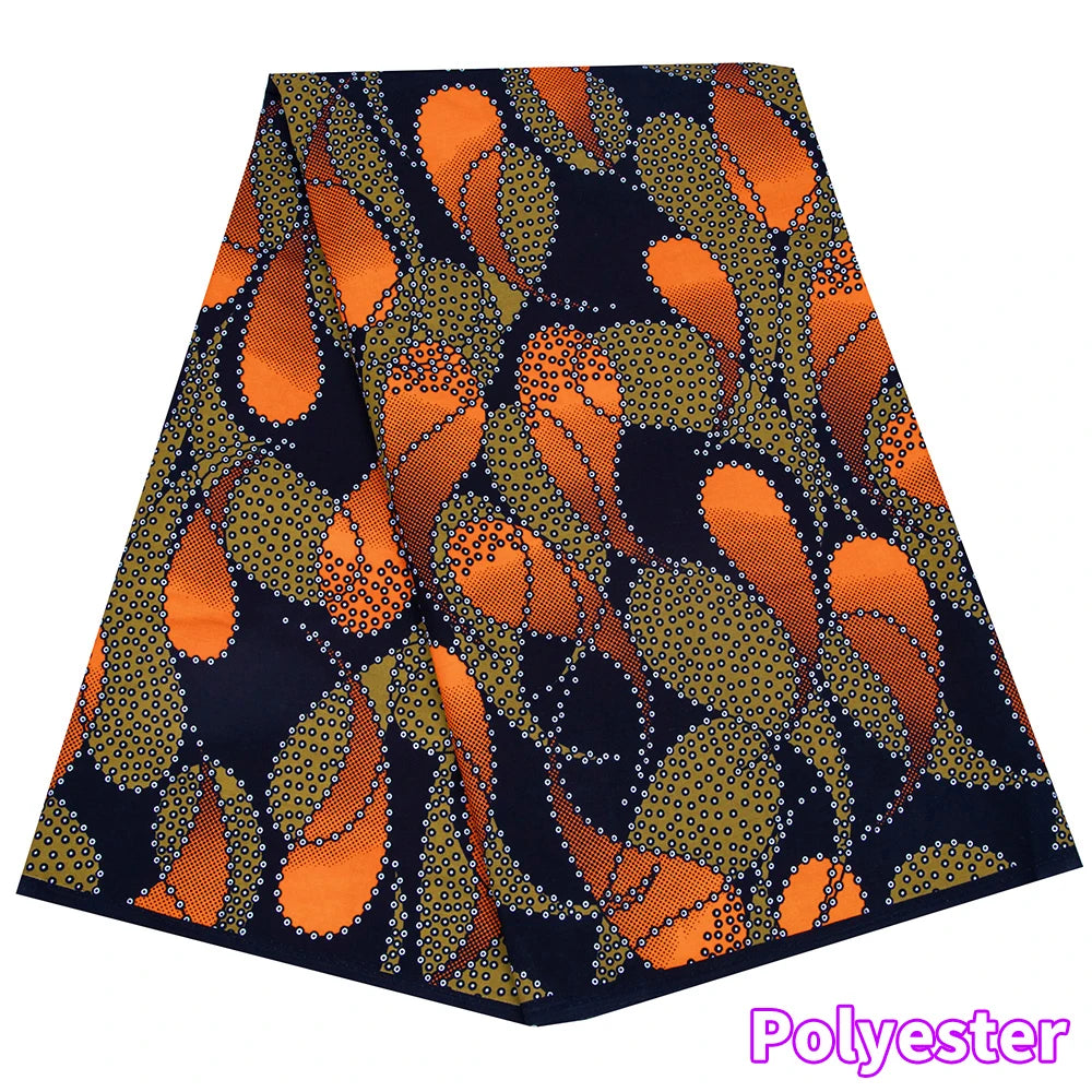 Ankara African Print Batik Pagne Real Wax Fabric DIY Sewing Patchwork Wedding Dress Craft Material Polyester High Quality Tissu