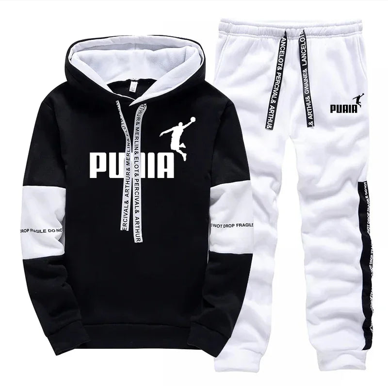 Hot Sales Mens Tracksuit Print Casual Sweatshirts Sportswear Single Piece Hoodie Pants Outdoors Gym Sports Jogging Mens Clothing
