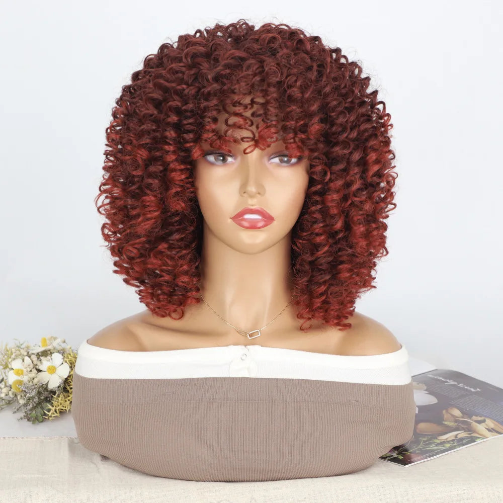 African Afro , Short Curly Wig for Black Women