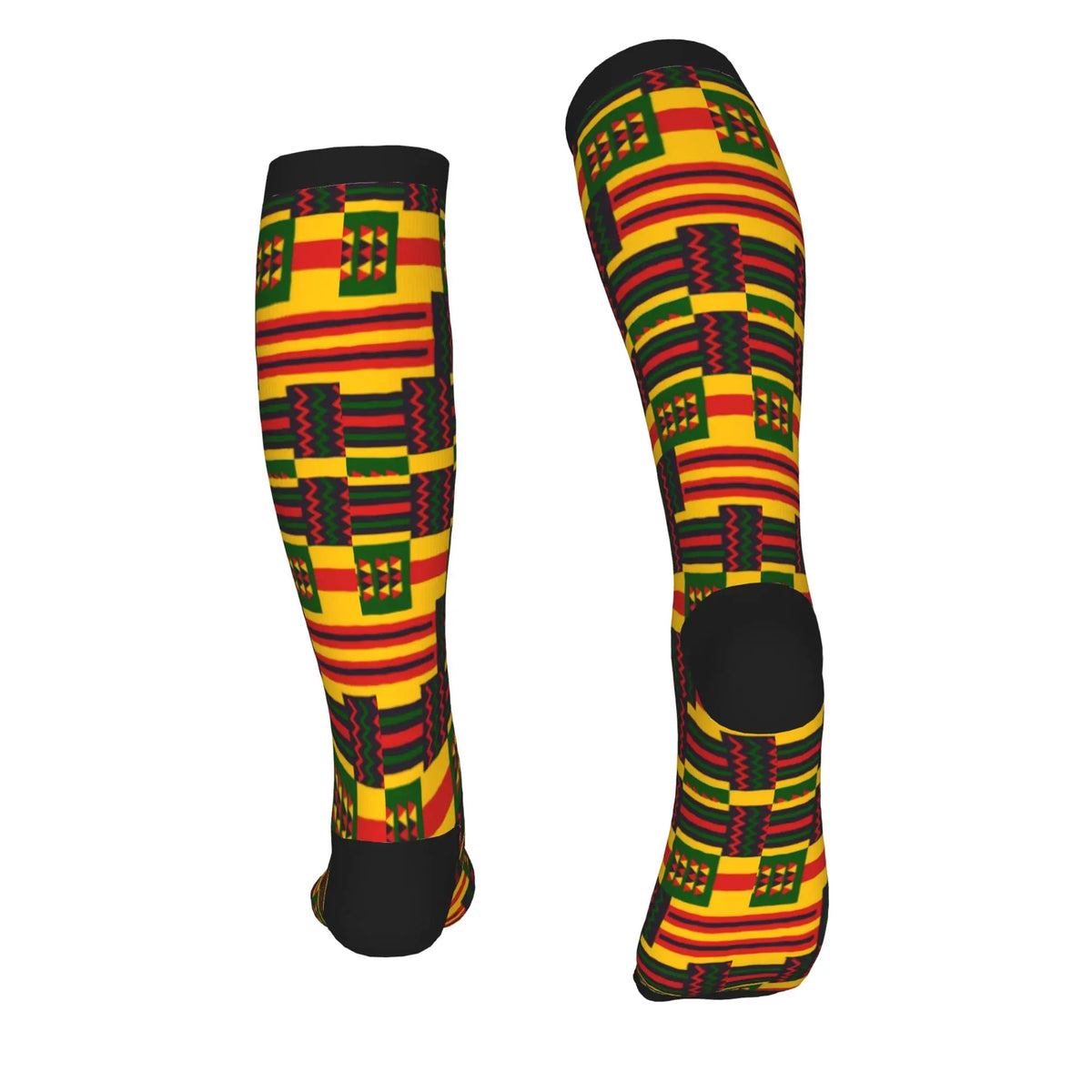 Ethnic Tribal Ankara African Zig Zag Men's Sports Compression Socks Unisex Fashion  Spring Summer Autumn Winter Dress Socks