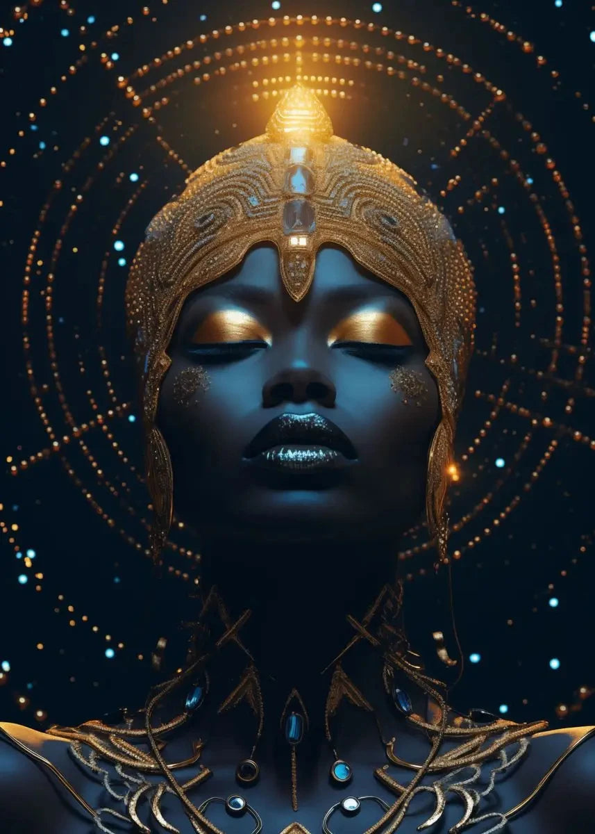 African Black Women Poster Prints Egyptian Queen Pharaoh Canvas Painting Modern Wall Art Pictures Home Living Room Decor Cuad