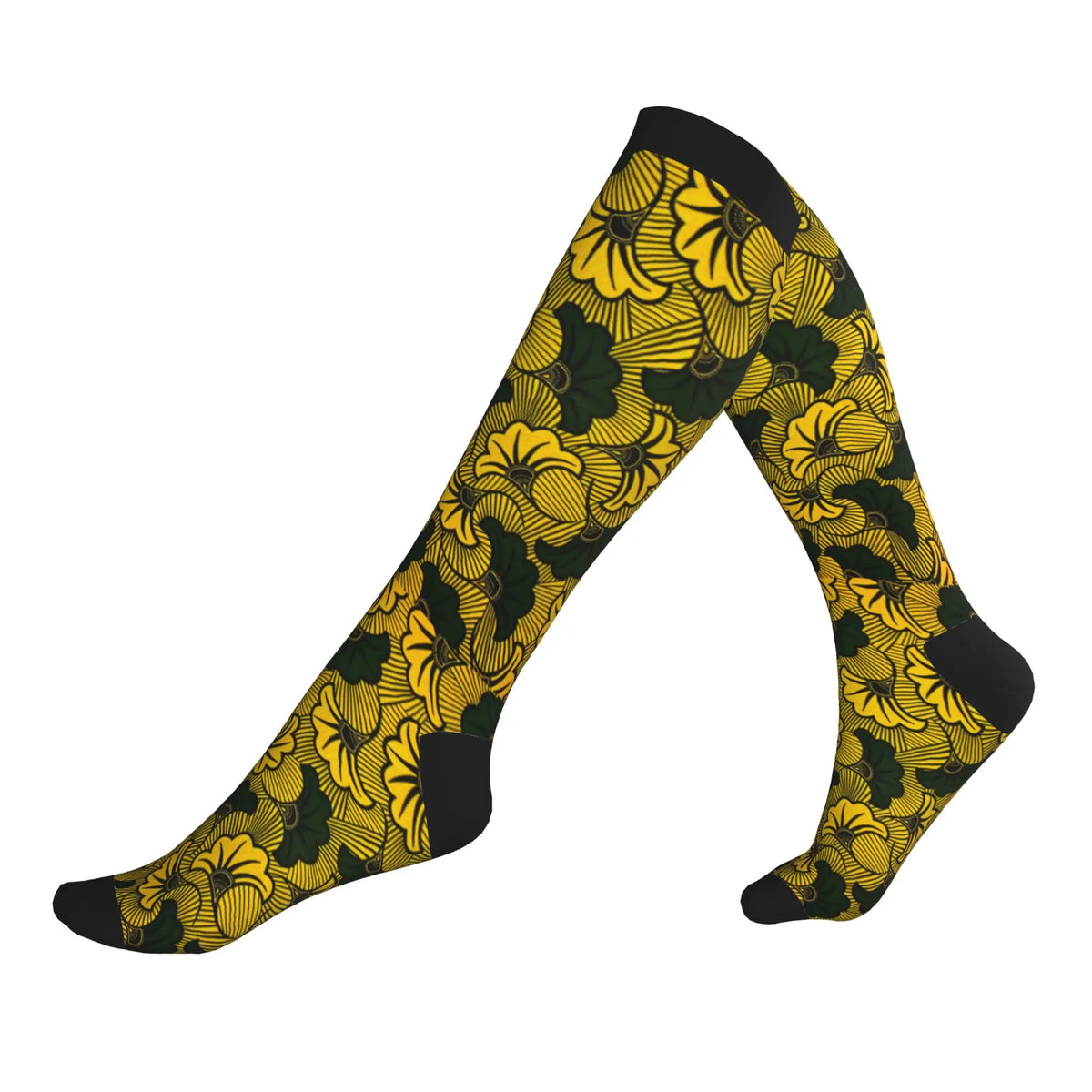 Ethnic Tribal Ankara African Zig Zag Men's Sports Compression Socks Unisex Fashion  Spring Summer Autumn Winter Dress Socks