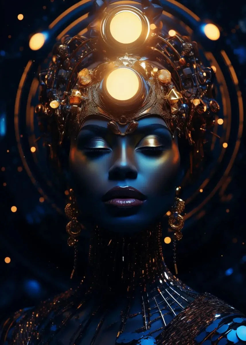 African Black Women Poster Prints Egyptian Queen Pharaoh Canvas Painting Modern Wall Art Pictures Home Living Room Decor Cuad