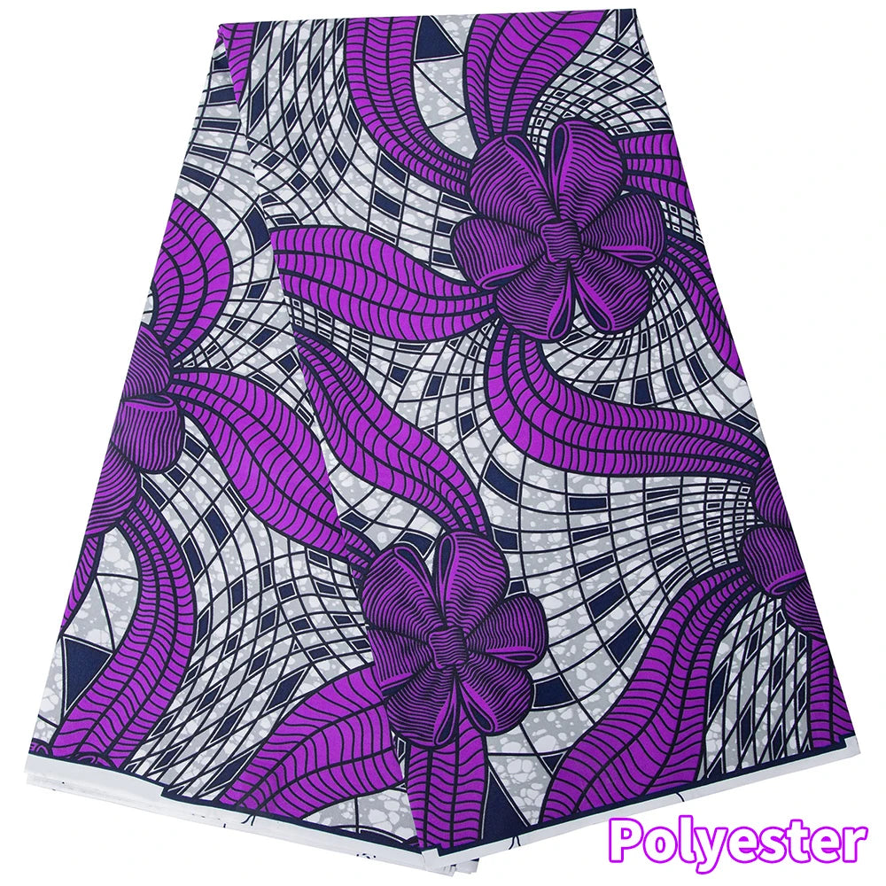 Ankara African Print Batik Pagne Real Wax Fabric DIY Sewing Patchwork Wedding Dress Craft Material Polyester High Quality Tissu
