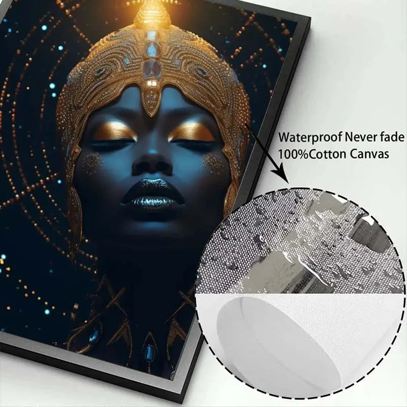 African Black Women Poster Prints Egyptian Queen Pharaoh Canvas Painting Modern Wall Art Pictures Home Living Room Decor Cuadro