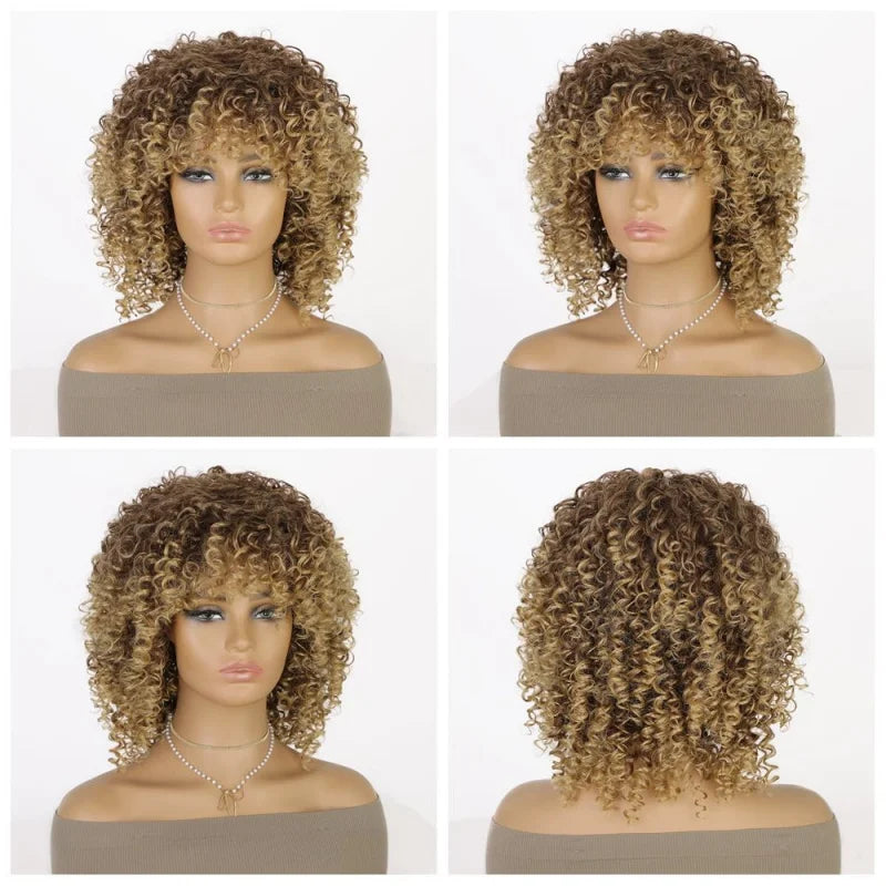 African Afro , Short Curly Wig for Black Women