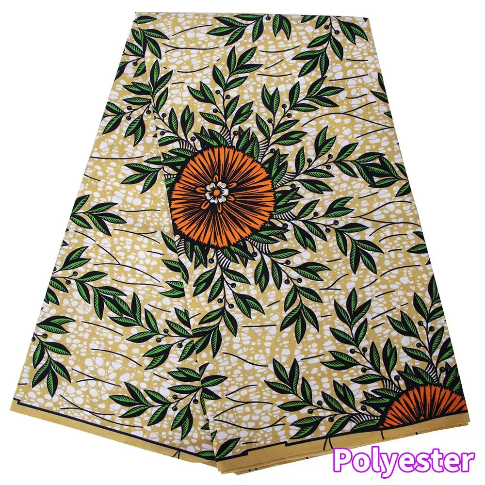 Ankara African Print Batik Pagne Real Wax Fabric DIY Sewing Patchwork Wedding Dress Craft Material Polyester High Quality Tissu
