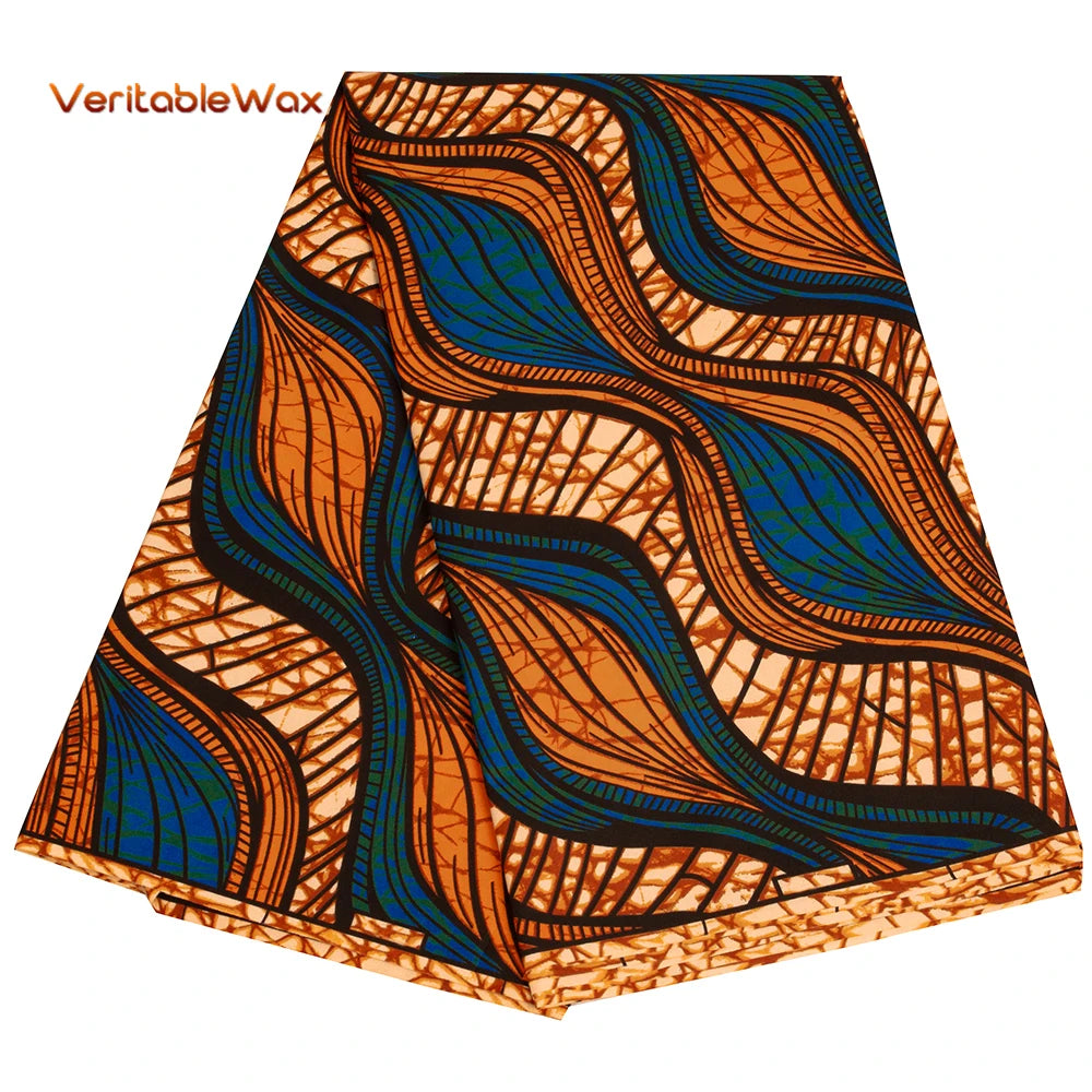 Ankara African Print Batik Pagne Real Wax Fabric DIY Sewing Patchwork Wedding Dress Craft Material Polyester High Quality Tissu