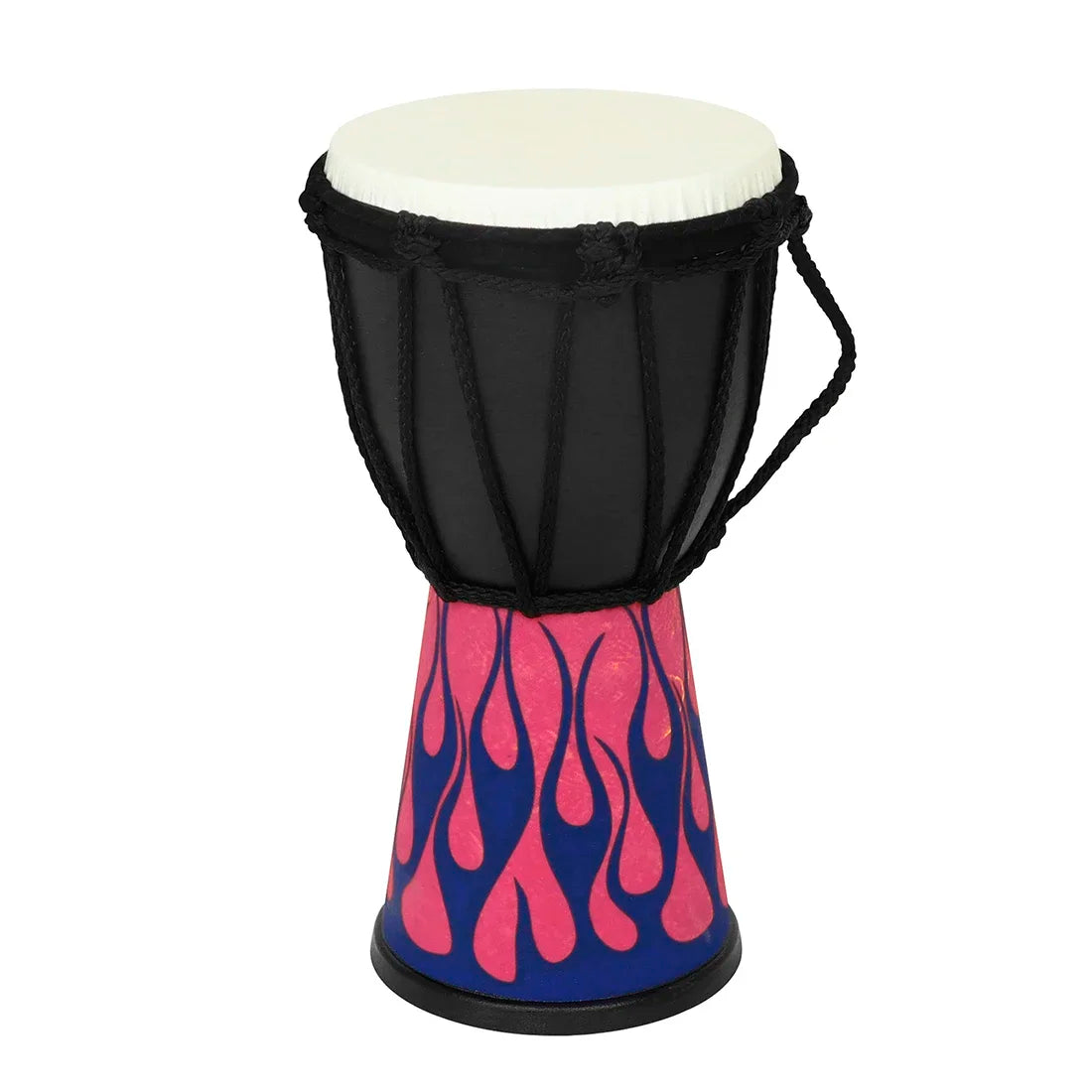 4 Inch African Drum ABS Drum Cavity Portable Children's Hand Drum Portable Djembe Drum with Colorful Art Patterns