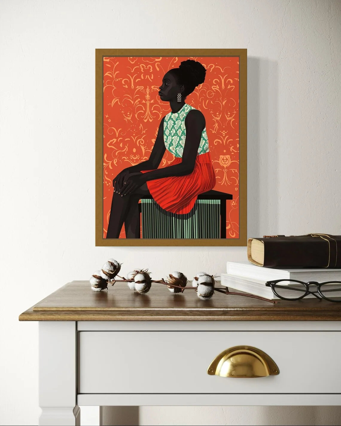 Black Woman Art, Abstract Black Art, Black Girl Wall Art, Woman Wall Art, Afrocentric Decor, African American Art, Black A