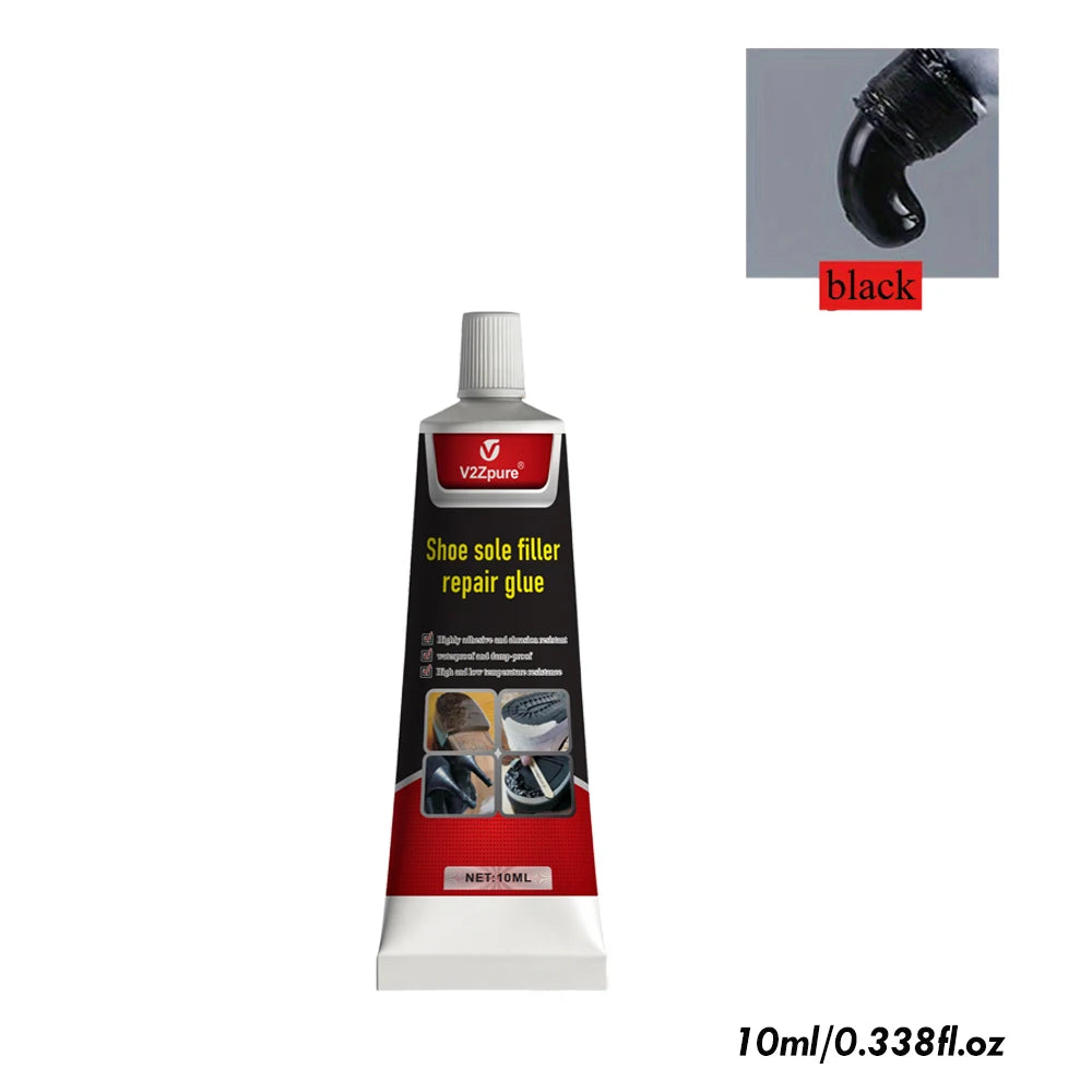 Waterproof Shoe Sole Repair Glue Super Strong - Durable Sealant for Crack Filling, Black Repair Paste for Rubber Materials