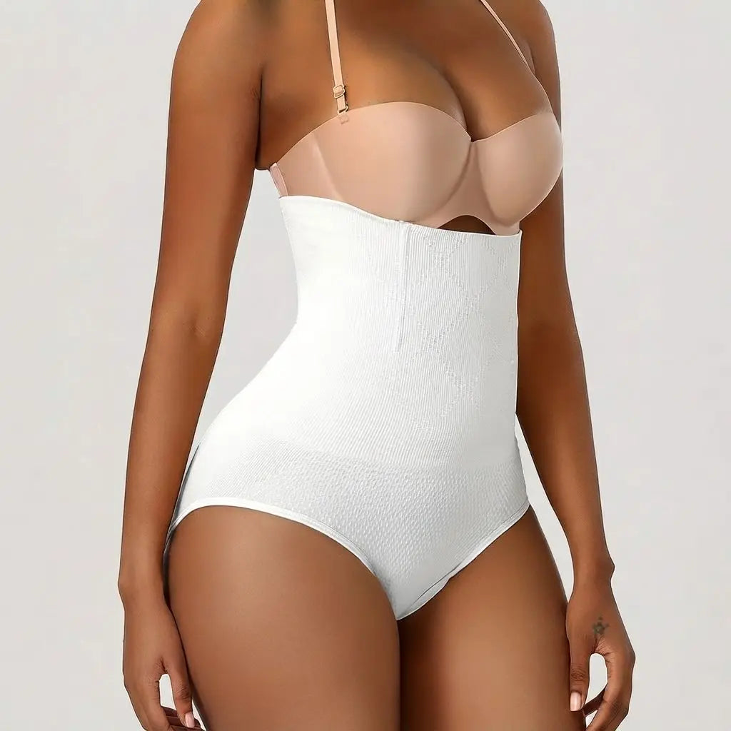 Postpartum Tummy Control Shapewear Briefs, High Waist Elastic Butt Lifting Underwear
