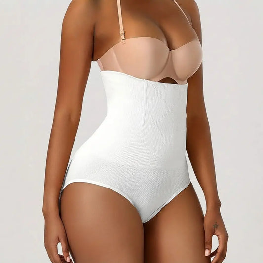 Postpartum Tummy Control Shapewear Briefs, High Waist Elastic Butt Lifting Underwear